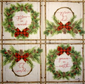 198 Weihnachten Blumen - 3-lagig
